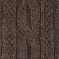 Podkolanówki damskie z dodatkiem wełny o warkoczowym splocie podkolanówki babuni czekolada