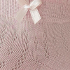 Stopki damskie bawełniane różowe z ażurowym wzorem i delikatną kokardką Milena