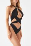 Zmysłowe body czarne z biżuteryjną ozdobą I want you Hot Poupee Marilyn