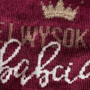 Skarpetki na Dzień Babci Jej Wysokość Babcia bordowe Milena