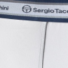 Bokserki męskie bawełniane białe z zewnętrzną gumą melanżowa lamówka 9000 Sergio Tacchini