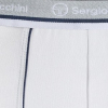 Bokserki męskie bawełniane białe z zewnętrzną gumą granatowa lamówka 9000 Sergio Tacchini