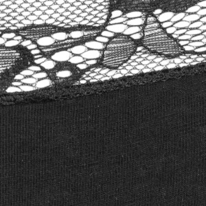 Figi damskie klasyczne bawełniane z koronką czarne 365 Pierre Cardin