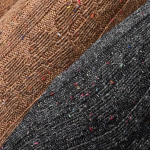 Skarpetki damskie z wełną (2pack) warkoczowy splot carmel/antracyt W27 Wool Dots Legs