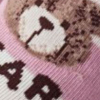 Skarpetki damskie w różowe pasy z motywem misia Teddy Bear Milena