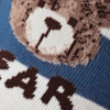 Skarpetki damskie w niebieskie pasy z motywem misia Teddy Bear Milena