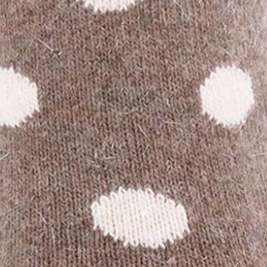 Ciepłe skarpetki damskie z wełną i angorą w grochy kawowe F30 Marilyn