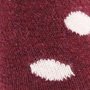 Ciepłe skarpetki damskie z wełną i angorą bordowe w grochy F30 Marilyn