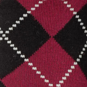 Skarpetki damskie bawełniane bordowe w romby Vintage Milena