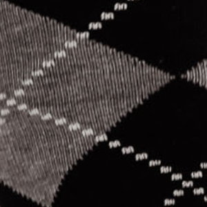 Podkolanówki damskie bawełniane czarne w szare romby Vintage Milena