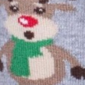 Skarpetki damskie świąteczne Stojące Renifery szare Milena