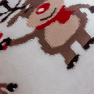 Skarpetki damskie świąteczne Stojące Renifery ecru Milena