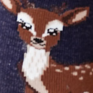 Skarpetki damskie w gwiazdki z uroczym jelonkiem granatowe Milena