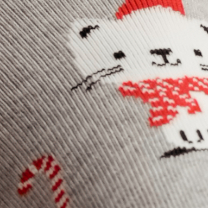 Skarpetki damskie świąteczne w urocze Kotki szare Milena