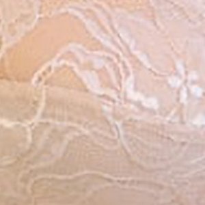 Biustonosz miękki z koronki i bawełny na duży biust kremowy 340 Miranda Kleo