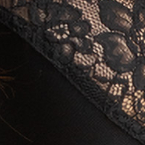 Biustonosz miękki na fiszbinach z koronki i elastycznej dzianiny czarny 335 Albina Kleo