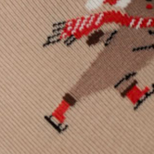 Skarpetki damskie świąteczne Kapibara na Łyżwach Milena