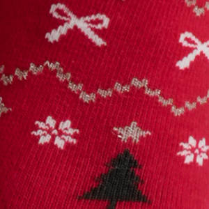 Skarpetki damskie świąteczne czerwone z lurexem Milena