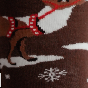 Skarpetki męskie świąteczne Renifer z Uprzężą brązowe Milena