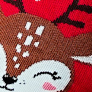 Skarpetki damskie świąteczne czerwone Reniferek Milena