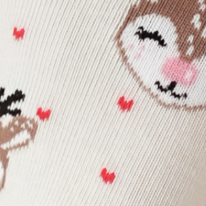 Skarpetki damskie świąteczne kremowe Słodkie Reniferki Milena