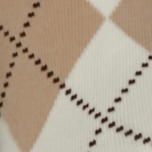 Skarpetki damskie bawełniane kremowe w romby Vintage Milena