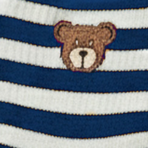 Skarpetki dziecięce bawełniane granatowy w paski Milena