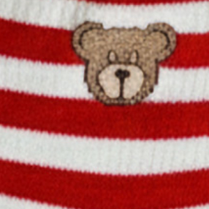 Skarpetki dziecięce bawełniane czerwone w paski Milena