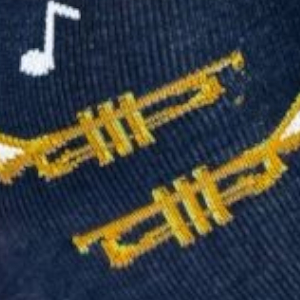 Skarpetki męskie bawełniane granatowe Saksofony i Nuty Milena