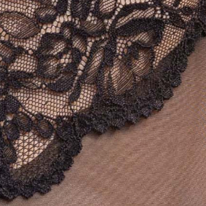 Body damskie czarne z tiulu i koronki Delice Sielei