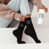 Skarpetki damskie czarne z uśmiechniętą emotką Milena