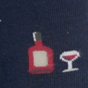 Skarpety na walentynki męskie nie do pary granatowe Wino Milena