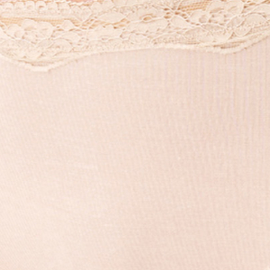 Figi damskie bambusowe z koronką semi maxi bikini jasny beż LPK 002 Key