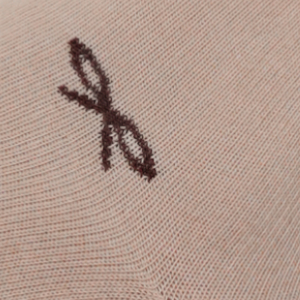 Skarpetki damskie bezuciskowe beżowe w kokardki Milena