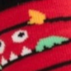 Skarpetki dziecięce czerwone z sympatycznym potworkiem Milena