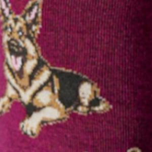 Skarpetki męskie bawełniane bordowe Owczarki niemieckie Milena